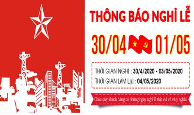 越南解放和 国际劳动节放假安排时间（2020年4月30日至2020年5月1日）