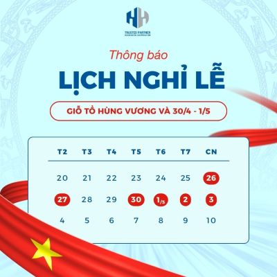 Holiday Notice: Hung Kings Commemoration Day &amp; April 30 &ndash; May 1